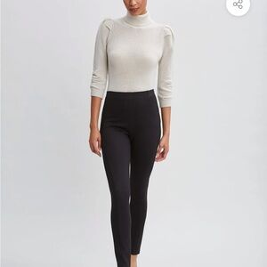 Elie Tahari Black Contour Seam Leggings